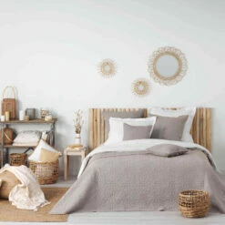 Couvre-lit Microfibre Lavée Matelassé Florette 240x220 Cm 23 Couvre-lit Microfibre Lavée Matelassé Florette 240x220 Cm -Doublures De Lit Soldes 2024 couvre lit florette taupe