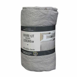 Couvre-lit Microfibre Lavée Matelassé Florette 240x220 Cm 25 Couvre-lit Microfibre Lavée Matelassé Florette 240x220 Cm -Doublures De Lit Soldes 2024 couvre lit florette taupe 2