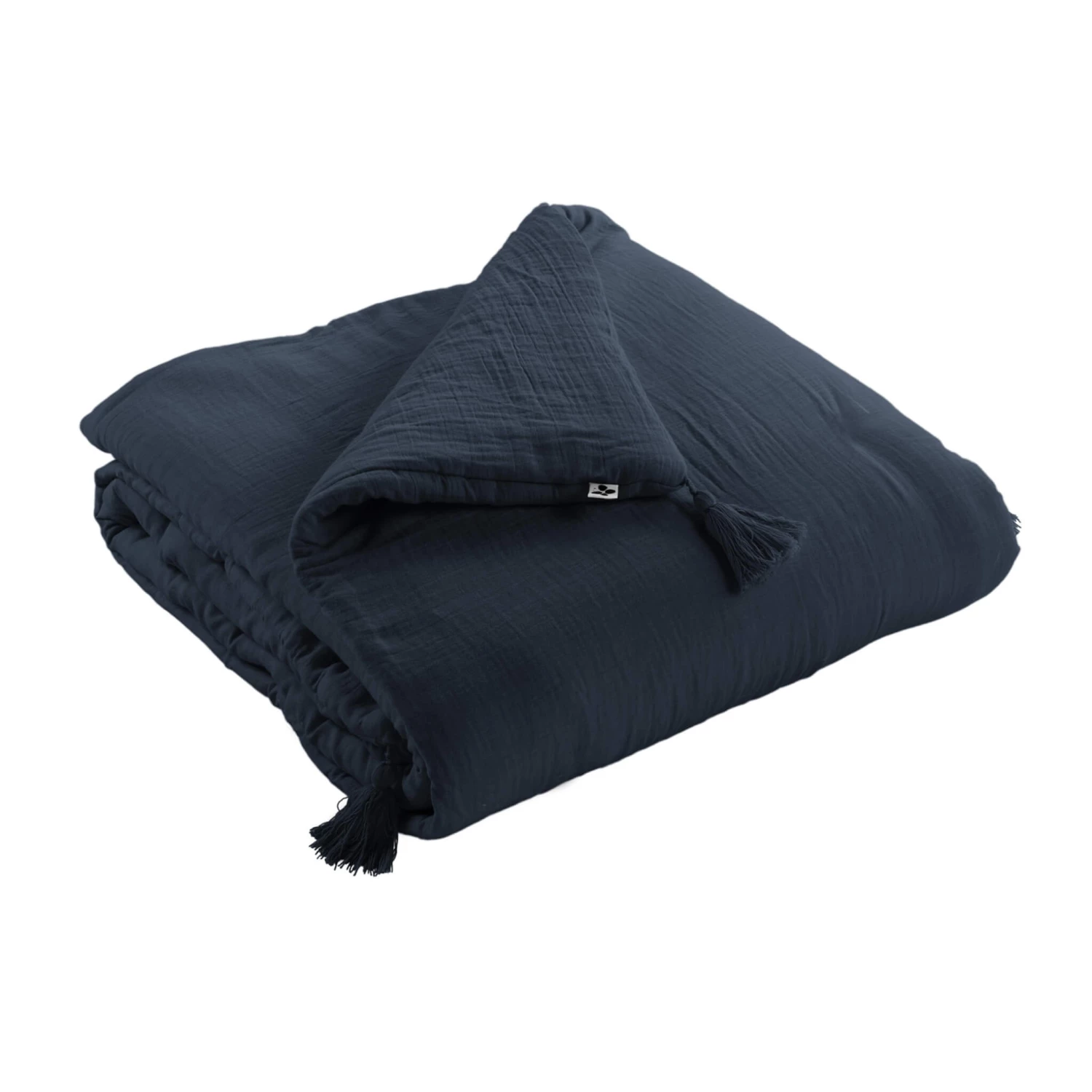 Couvre-lit Double Gaze De Coton Marine 3 Couvre-lit Double Gaze De Coton Marine