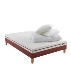 Ensemble Matelas Junior 100% Latex, Sommier, Pieds, Couette Et Oreiller Crépuscule 200 - SOMEO