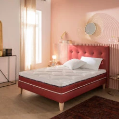 Ensemble Matelas 100% Latex, Sommier Et Pieds Crépuscule 600 - SOMEO -Doublures De Lit Soldes 2024 crepuscule 600 ambiance 3