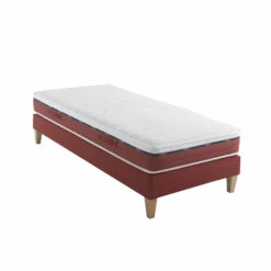 Ensemble Matelas 100% Latex, Sommier Et Pieds Crépuscule 600 - SOMEO -Doublures De Lit Soldes 2024 crepuscule 600 mat som 90x200 3 4 fond blanc