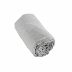 Drap Housse Flanelle Gris