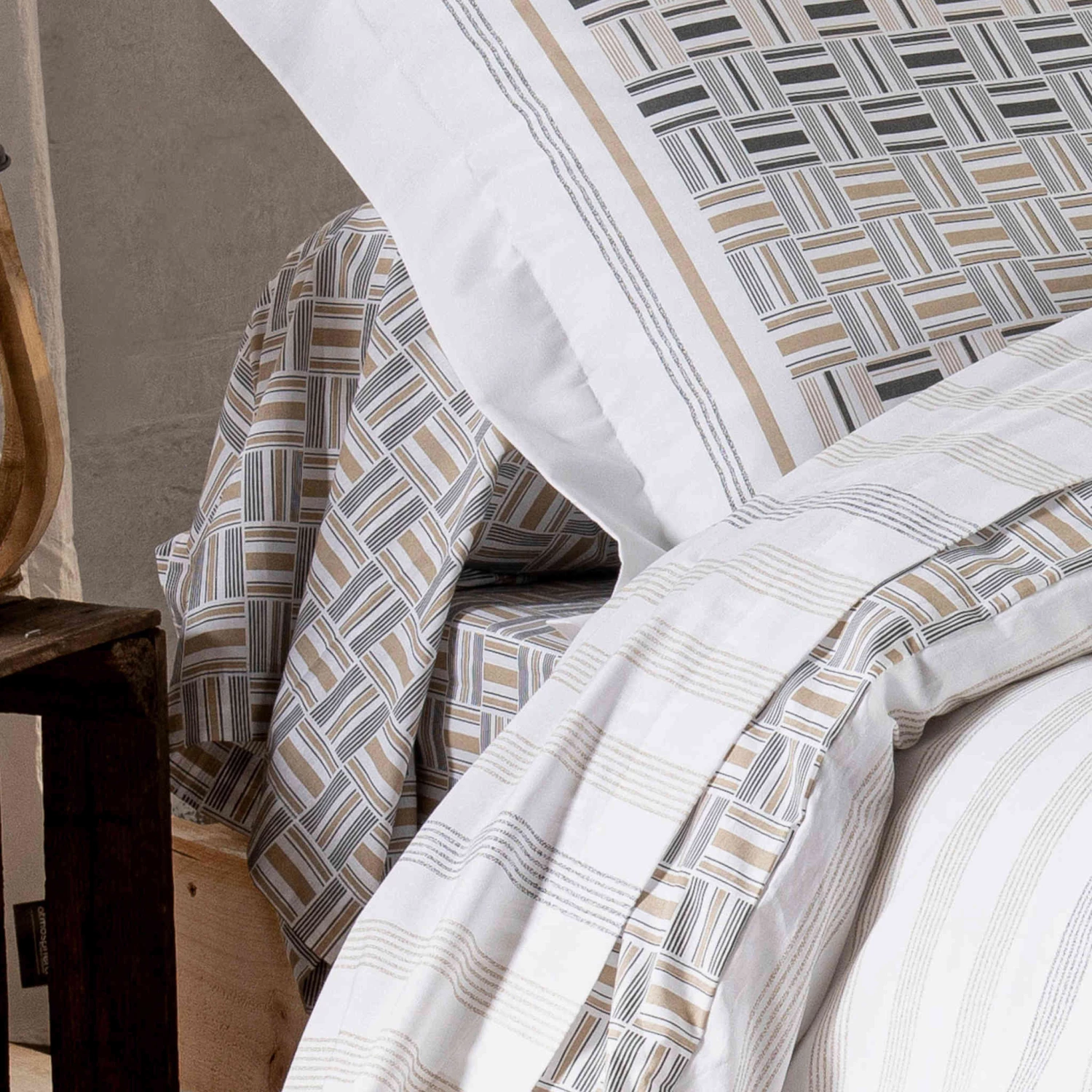 Drap Housse Diego Gris Bonnet 40 Cm - Tradilinge 4 Drap Housse Diego Gris Bonnet 40 Cm - Tradilinge – Image 2