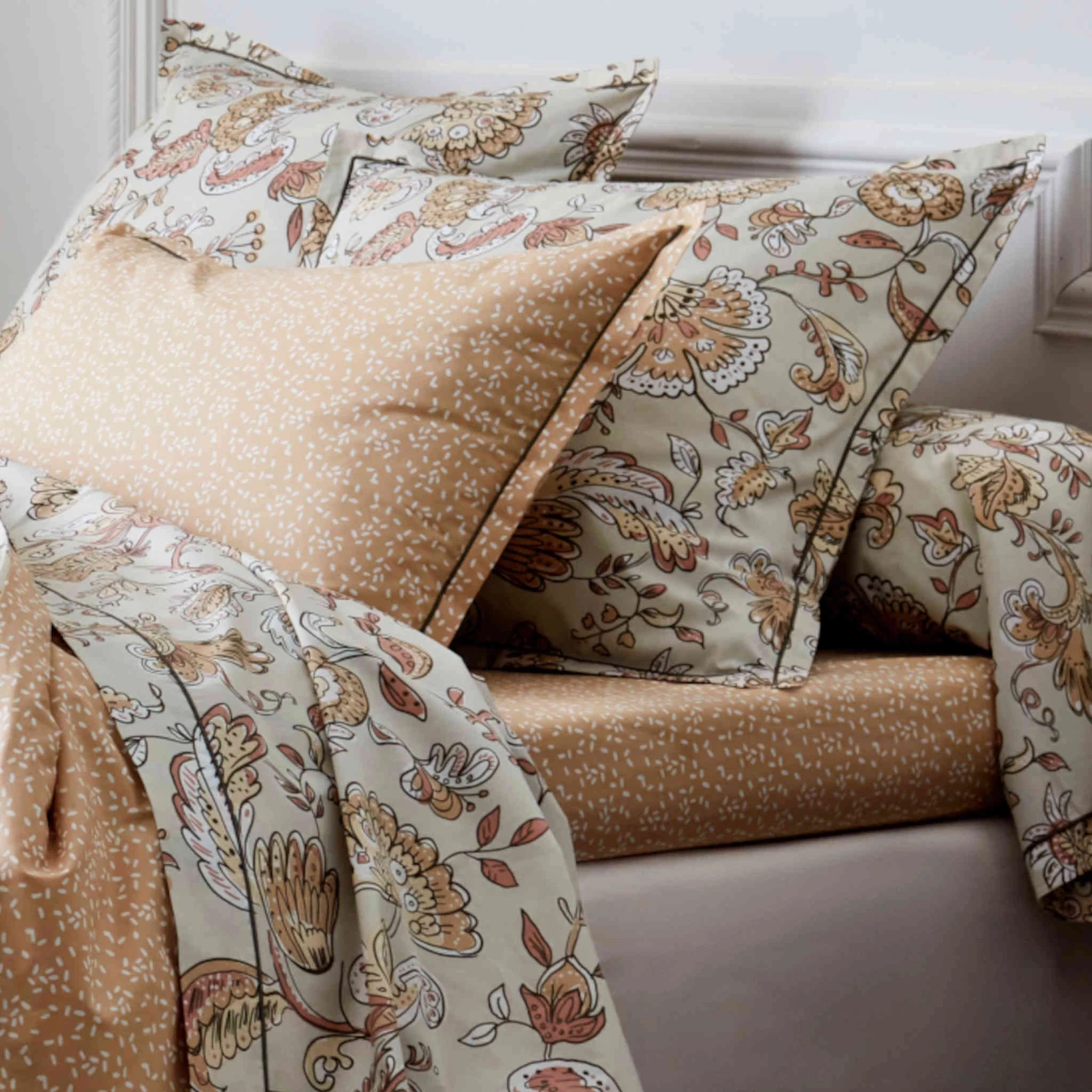 Drap Housse Percale Santal Beige Bonnet 30 Cm - Tradilinge 4 Drap Housse Percale Santal Beige Bonnet 30 Cm - Tradilinge – Image 2