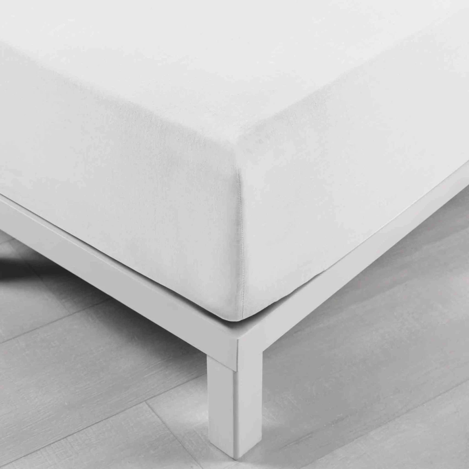 Drap Housse Coton Lavé Stonalia Blanc Bonnet 30 Cm 3 Drap Housse Coton Lavé Stonalia Blanc Bonnet 30 Cm