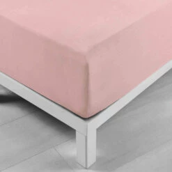 Drap Housse Coton Lavé Stonalia Rose Bonnet 30 Cm