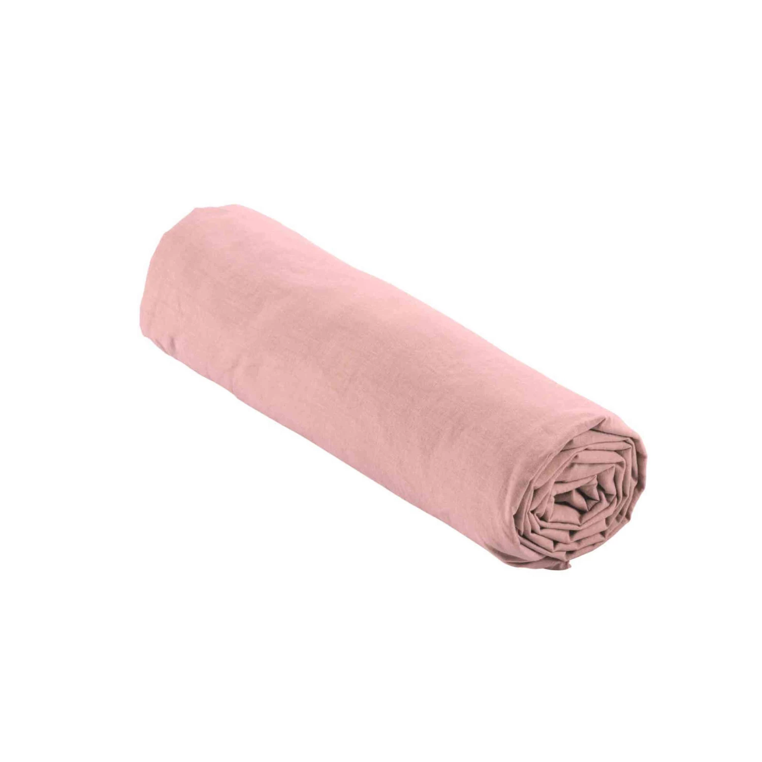 Drap Housse Coton Lavé Stonalia Rose Bonnet 30 Cm 5 Drap Housse Coton Lavé Stonalia Rose Bonnet 30 Cm – Image 3