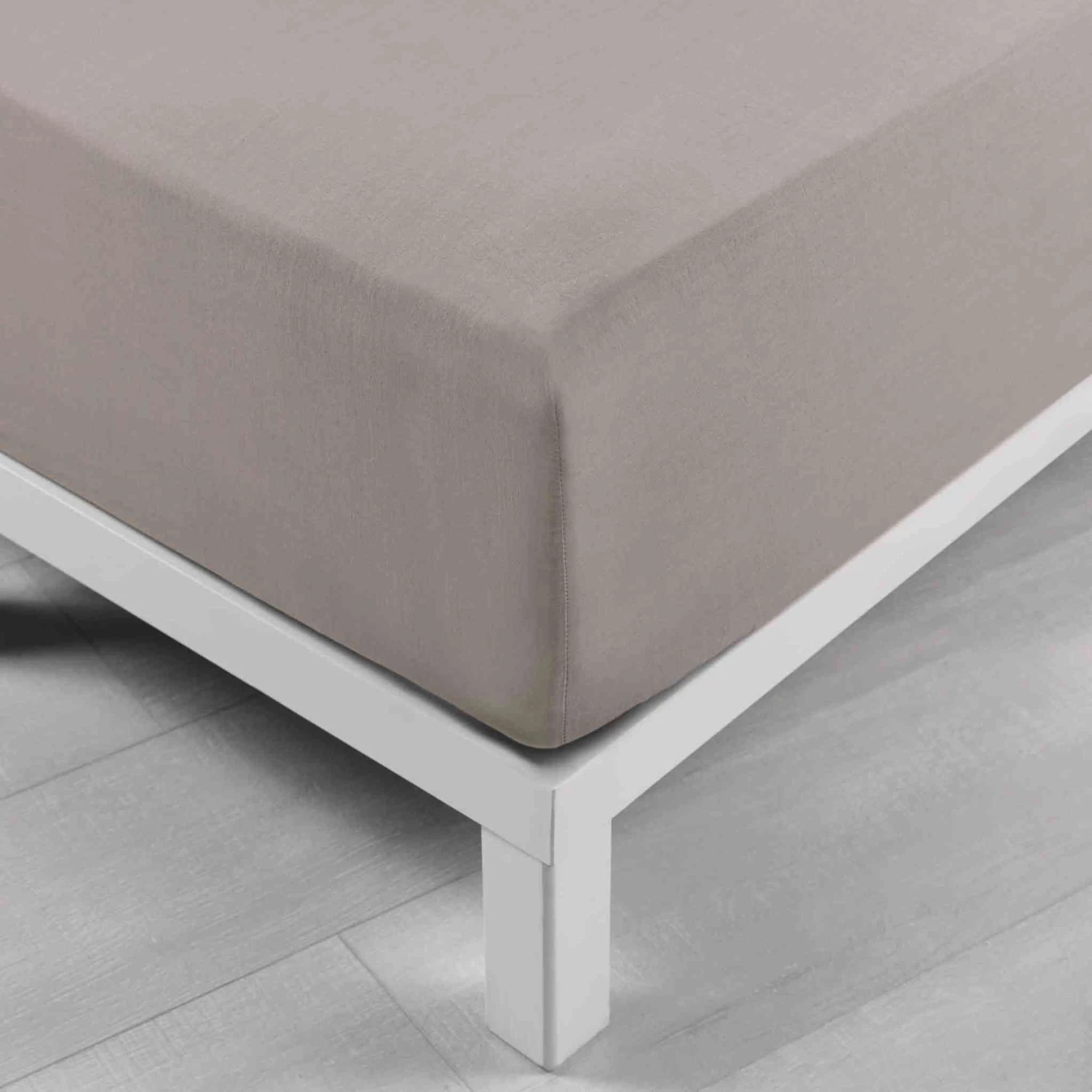 Drap Housse Coton Lavé Stonalia Taupe Bonnet 30 Cm 3 Drap Housse Coton Lavé Stonalia Taupe Bonnet 30 Cm