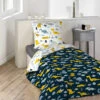 Parure De Lit Enfant Dinoblue 140x200 1 Parure De Lit Enfant Dinoblue 140x200 -Doublures De Lit Soldes 2024 dinoblue