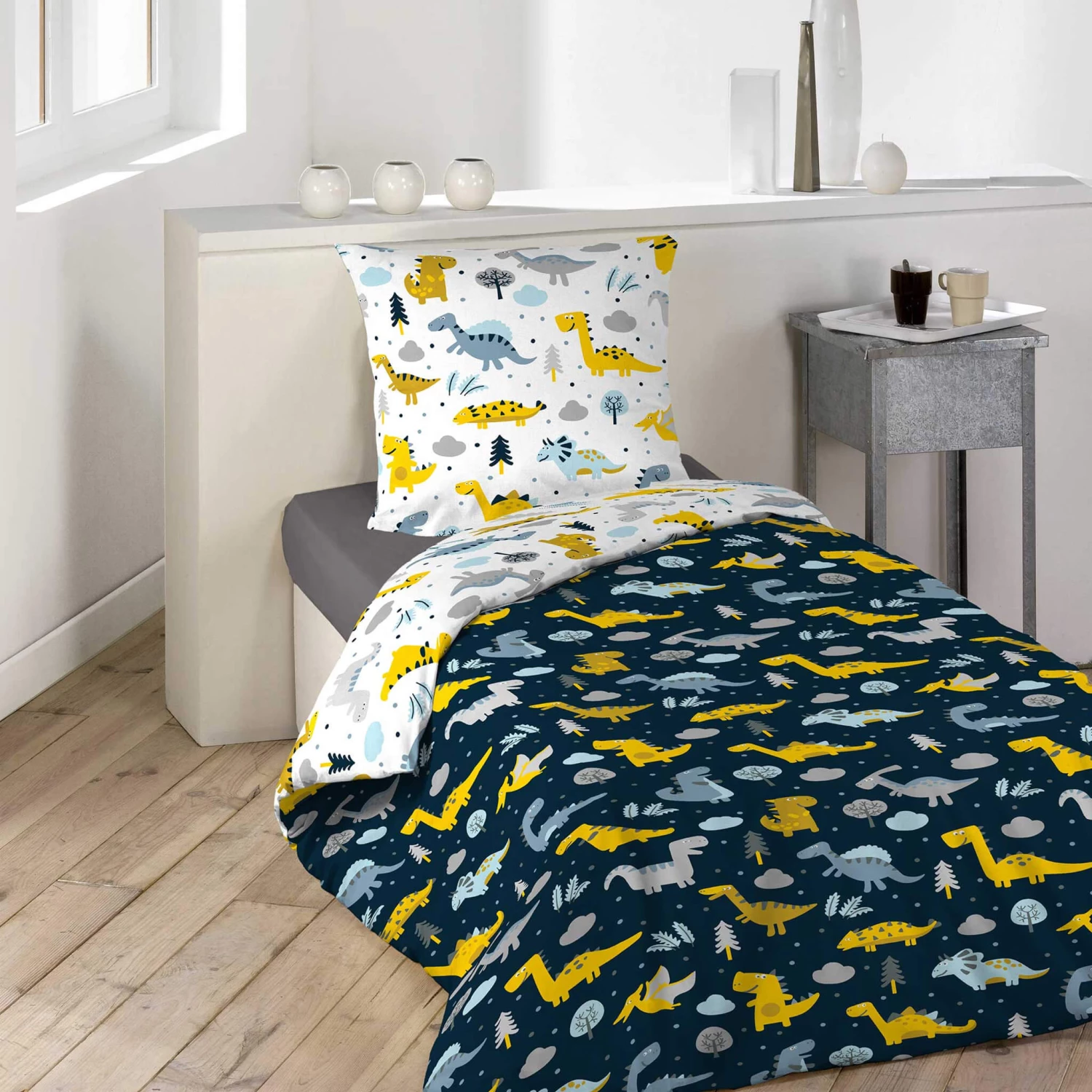 Parure De Lit Enfant Dinoblue 140x200 3 Parure De Lit Enfant Dinoblue 140x200