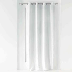 Rideau à œillets Domea 140x260 Cm -Doublures De Lit Soldes 2024 domea blanc argent