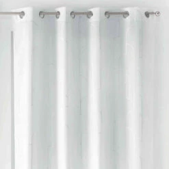 Rideau à œillets Domea 140x260 Cm -Doublures De Lit Soldes 2024 domea blanc argent zoom