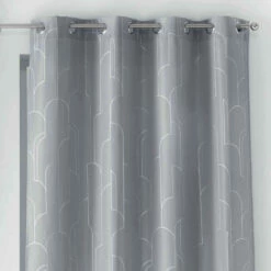 Rideau à œillets Domea 140x260 Cm -Doublures De Lit Soldes 2024 domea gris argent zoom