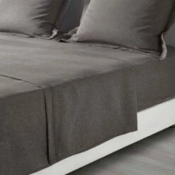 Drap Plat Polycoton Actually Noisette