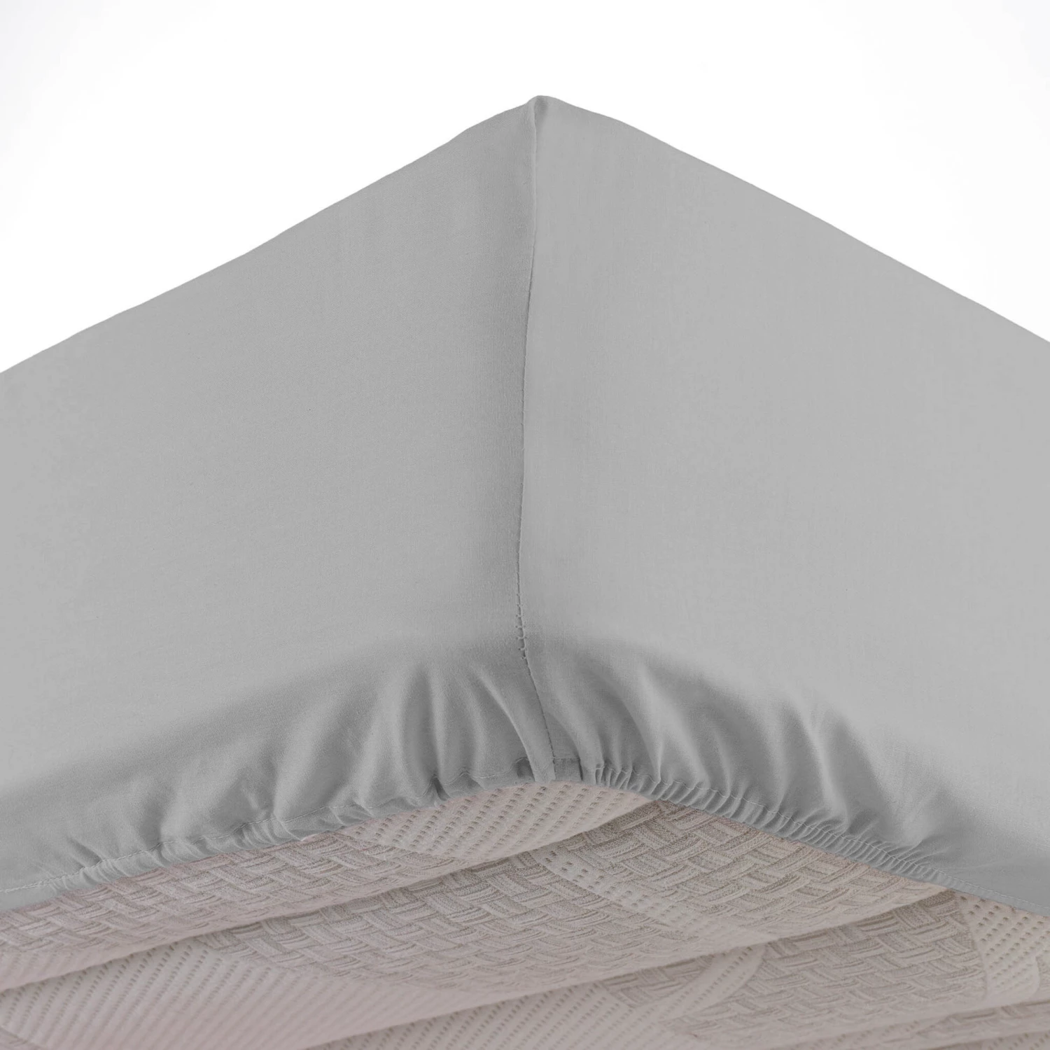 Drap Housse Coton Lavé Linette Gris 4 Drap Housse Coton Lavé Linette Gris – Image 2