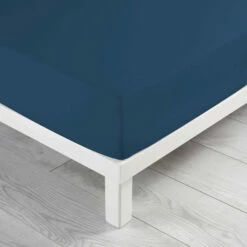 Drap Housse Biolina En Coton Biologique Bonnet 30 Cm 40 Drap Housse Biolina En Coton Biologique Bonnet 30 Cm -Doublures De Lit Soldes 2024 drap housse biolina bleu angle ambiance