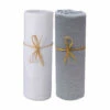 Lot De 2 Draps Housses Bébé Jersey Bio Blanc Et Gris Foncé -Doublures De Lit Soldes 2024 drap housse blanc gris fonc fond blanc