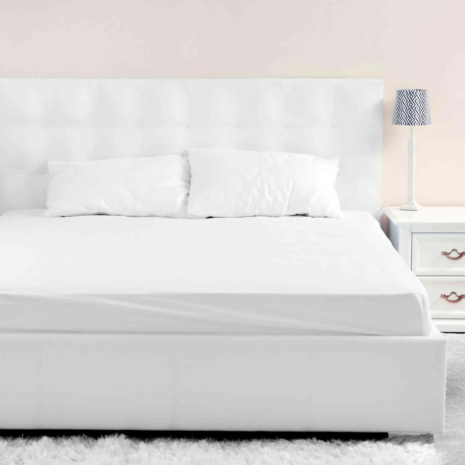 Lot De 2 Draps Housse Jersey Blanc Bonnet 40 Cm 4 Lot De 2 Draps Housse Jersey Blanc Bonnet 40 Cm – Image 2