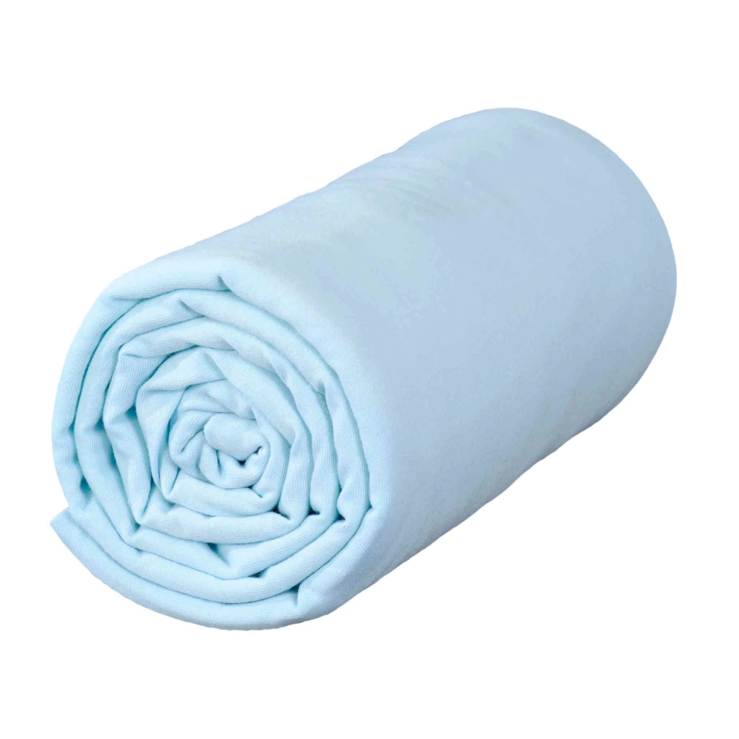 Lot De 2 Draps Housses Bébé Jersey Bio écru Et Bleu 5 Lot De 2 Draps Housses Bébé Jersey Bio écru Et Bleu – Image 3