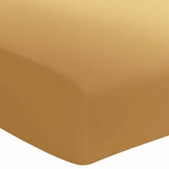 Drap Housse Curry 100% Coton Biologique Bonnet 40 Cm