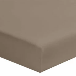 Drap Housse Taupe 100% Coton Biologique Bonnet 30 Cm