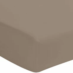 Drap Housse Taupe 100% Coton Biologique Bonnet 40 Cm