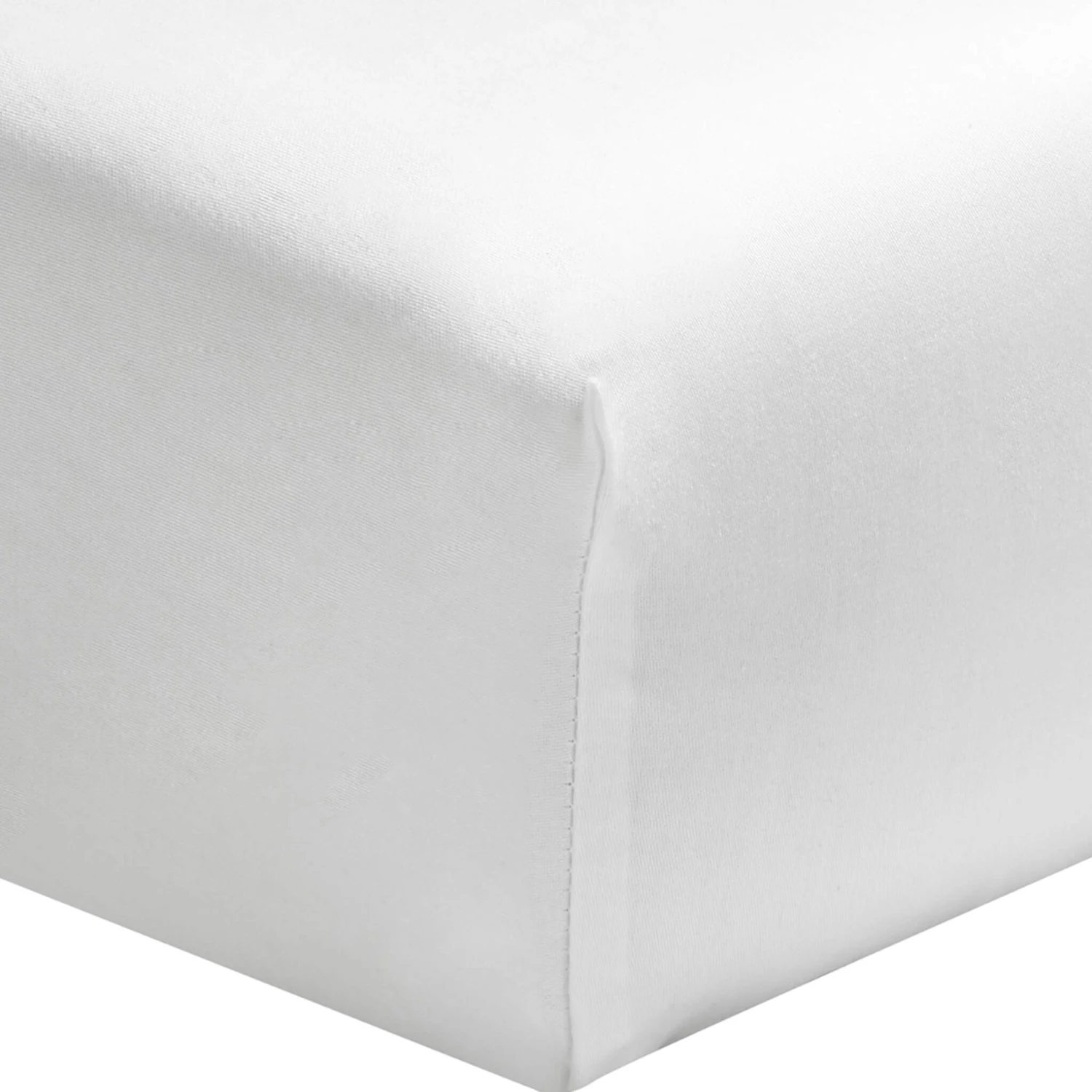 Drap Housse Blanc 100% Coton Bonnet 40 Cm 4 Drap Housse Blanc 100% Coton Bonnet 40 Cm – Image 2