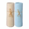 Lot De 2 Draps Housses Bébé Jersey Bio écru Et Bleu 2 Lot De 2 Draps Housses Bébé Jersey Bio écru Et Bleu -Doublures De Lit Soldes 2024 drap housse ecru bleu fond blanc
