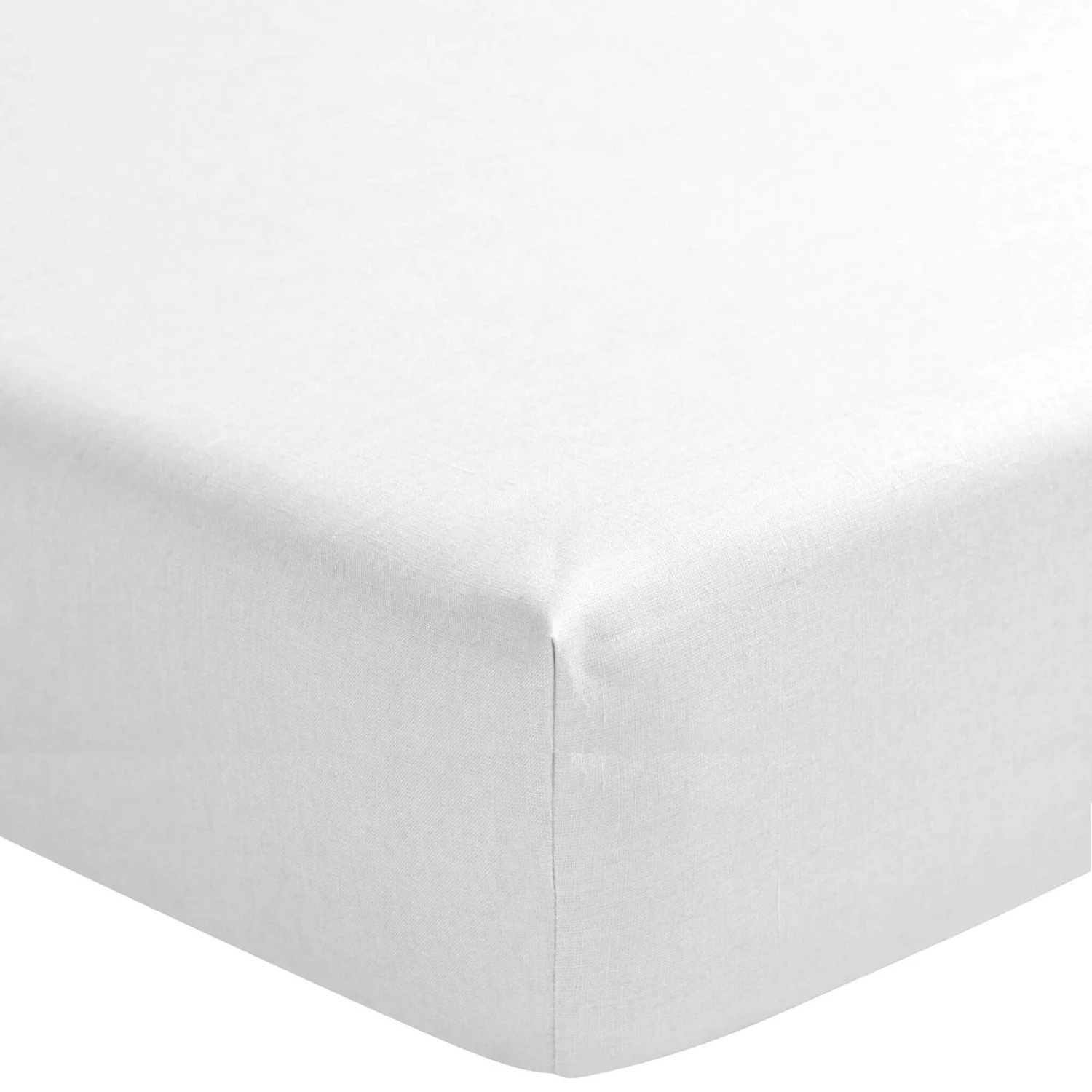 Drap Housse Blanc 100% Lin Bonnet 40 Cm 3 Drap Housse Blanc 100% Lin Bonnet 40 Cm