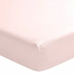 Drap Housse Rose Aube 100% Lin Bonnet 30 Cm