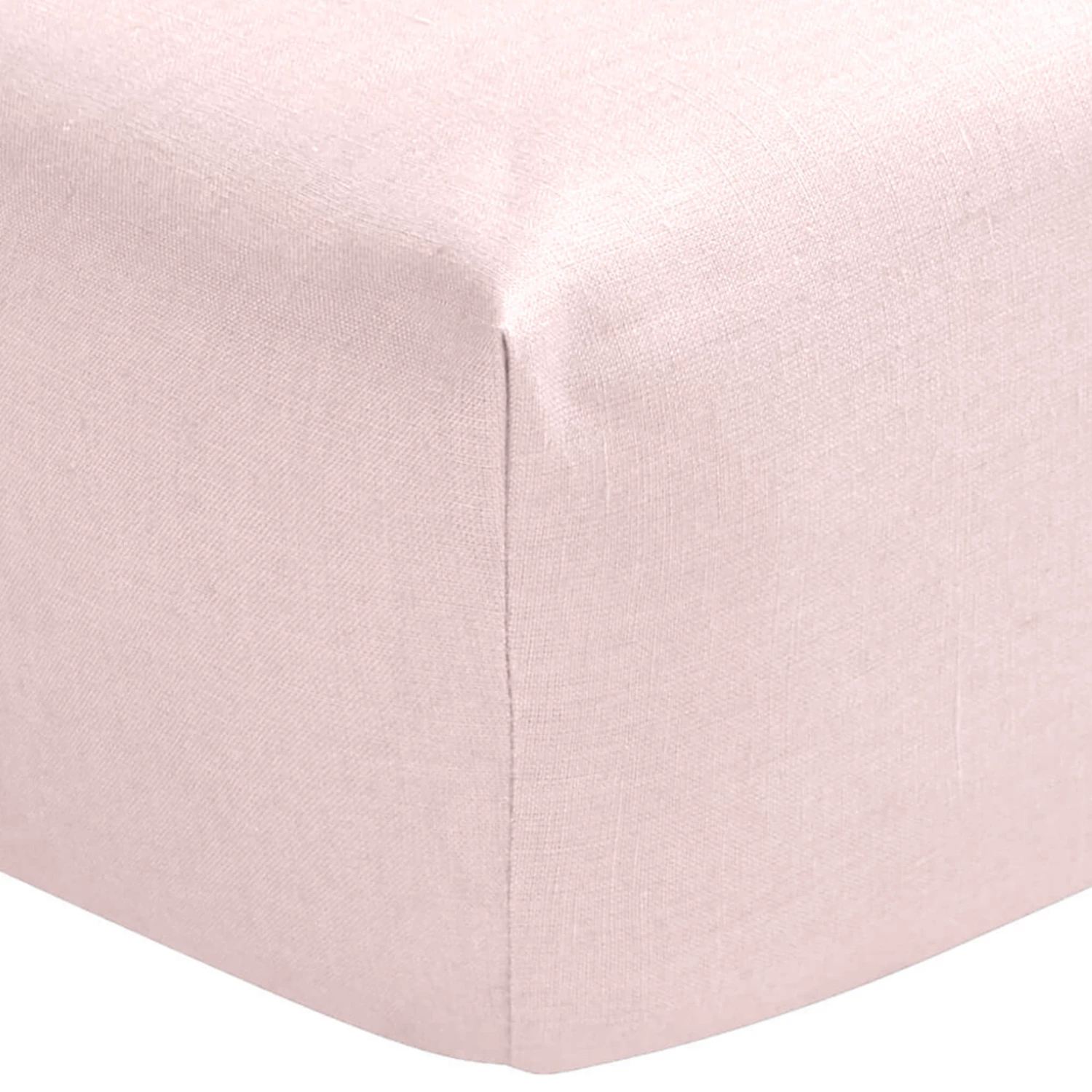 Drap Housse Rose Aube 100% Lin Bonnet 30 Cm 4 Drap Housse Rose Aube 100% Lin Bonnet 30 Cm – Image 2
