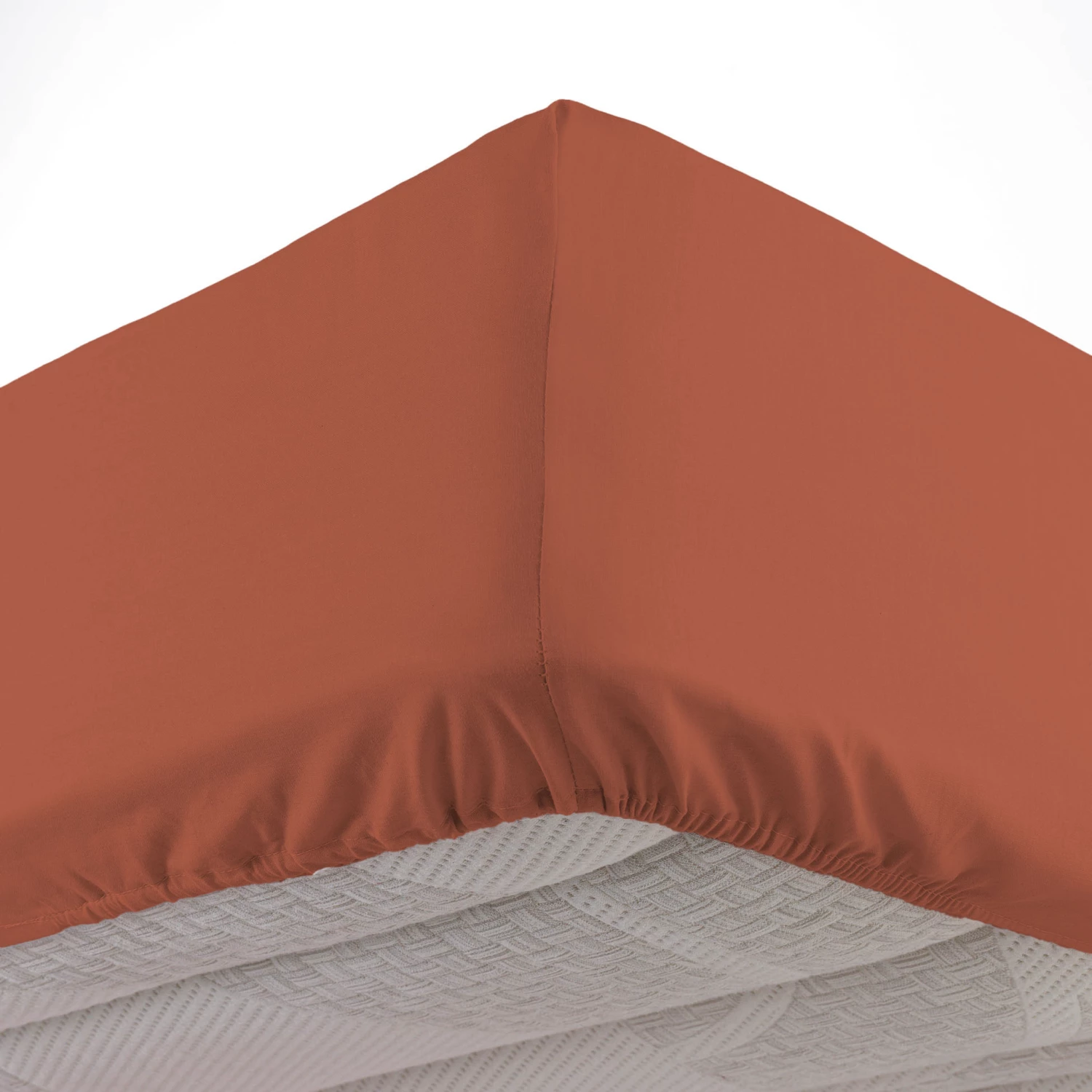 Drap Housse Coton Lavé Linette Terracotta 4 Drap Housse Coton Lavé Linette Terracotta – Image 2