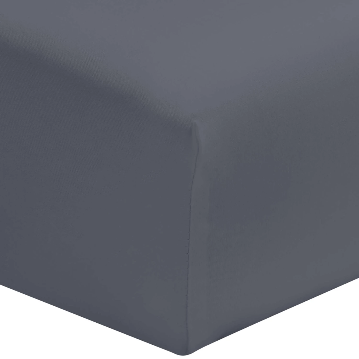 Drap Housse Percale Gris Ardoise Bonnet 30 Cm 4 Drap Housse Percale Gris Ardoise Bonnet 30 Cm – Image 2