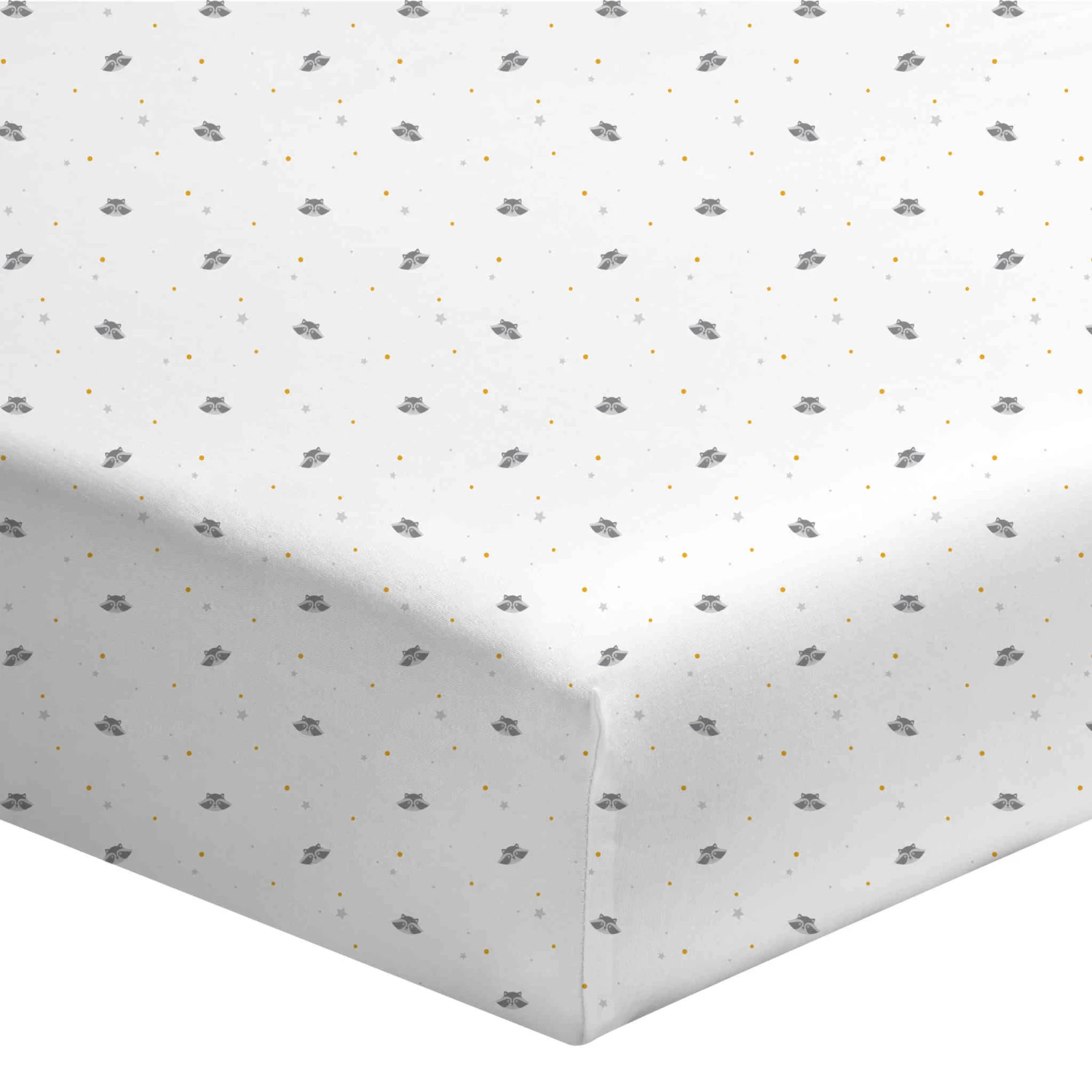 Lot De 2 Draps Housses Bébé En Jersey Bio Jaune Maïs Imprimé Raton Laveur 8 Lot De 2 Draps Housses Bébé En Jersey Bio Jaune Maïs Imprimé Raton Laveur – Image 6