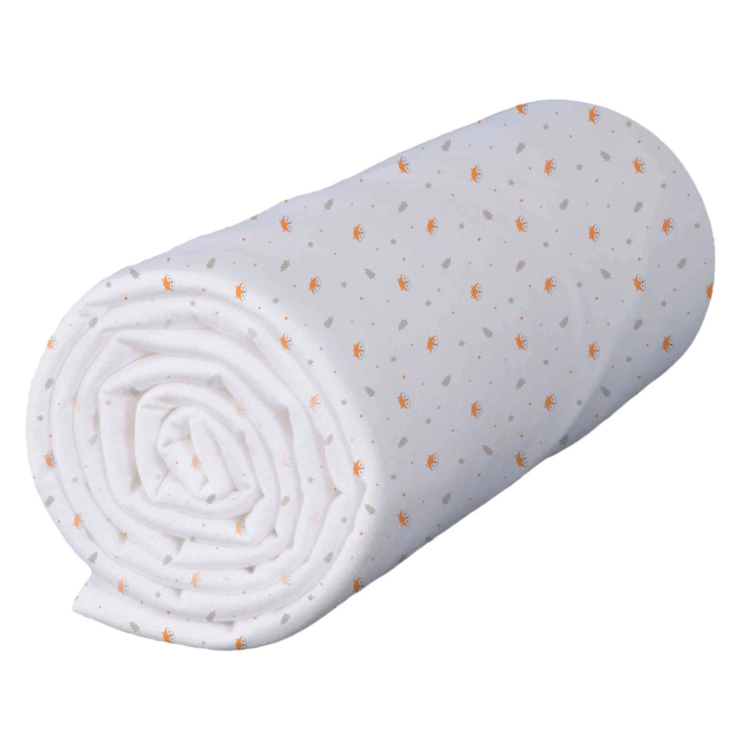 Lot De 2 Draps Housses Bébé En Jersey Bio Orange Poterie Imprimé Renard 6 Lot De 2 Draps Housses Bébé En Jersey Bio Orange Poterie Imprimé Renard – Image 4