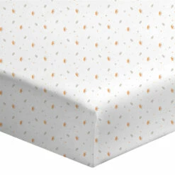 Lot De 2 Draps Housses Bébé En Jersey Bio Orange Poterie Imprimé Renard 14 Lot De 2 Draps Housses Bébé En Jersey Bio Orange Poterie Imprimé Renard -Doublures De Lit Soldes 2024 drap housse renard zoom fond blanc