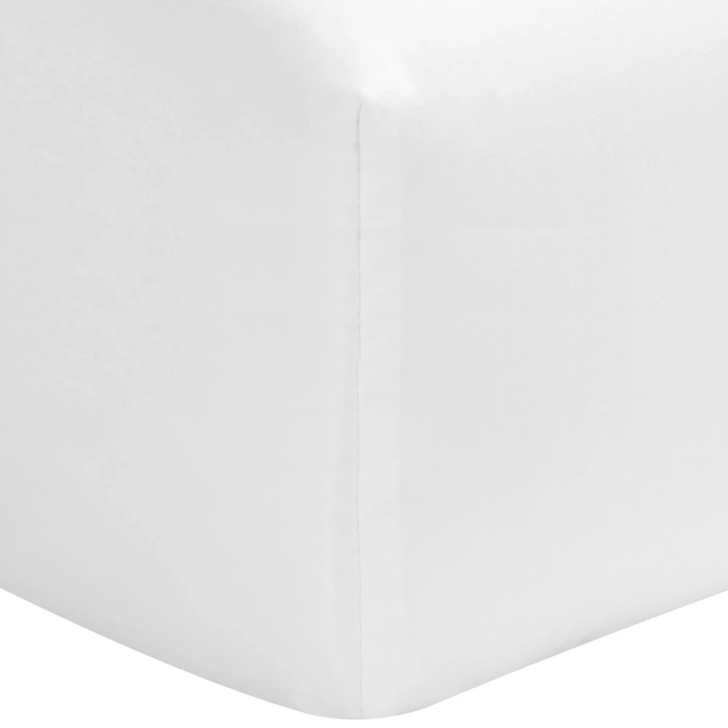 Drap Housse Blanc 100% Satin De Coton Bonnet 40 Cm 4 Drap Housse Blanc 100% Satin De Coton Bonnet 40 Cm – Image 2