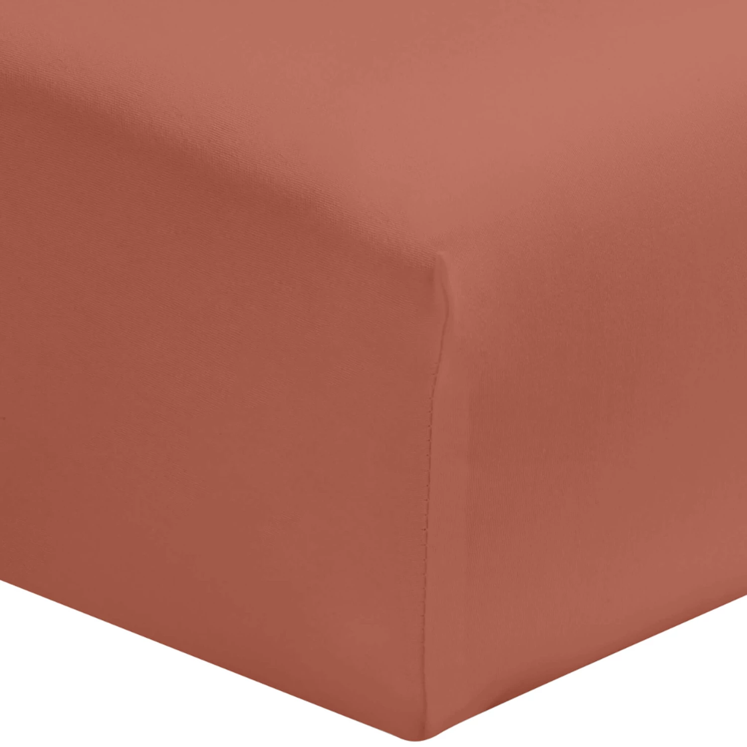 Drap Housse TPR Terracotta 100% Coton Bonnet 30 Cm 4 Drap Housse TPR Terracotta 100% Coton Bonnet 30 Cm – Image 2