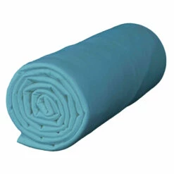 Lot De 2 Draps Housses Bébé En Jersey Bio Imprimés étoiles Et Cœurs Turquoise -Doublures De Lit Soldes 2024 drap housse turquoise fond blanc