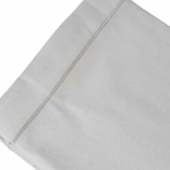 Drap Plat 100% Coton -Doublures De Lit Soldes 2024 drap plat gris souris fond blanc 2