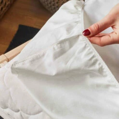 Drap Housse Bébé + Alèse 2 En 1 Coton Imperméable Blanc -Doublures De Lit Soldes 2024 draphoussealeseblanc1 3