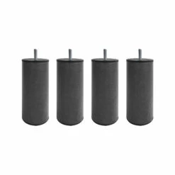 4 Pieds Cylindriques Métal Graphite