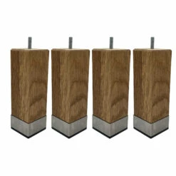 4 Pieds Carrés Chêne Massif Et Inox 5 4 Pieds Carrés Chêne Massif Et Inox -Doublures De Lit Soldes 2024 dtlmsio60200be20x4 fond blanc