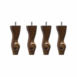 4 Pieds Louis XV Bois 15 Cm