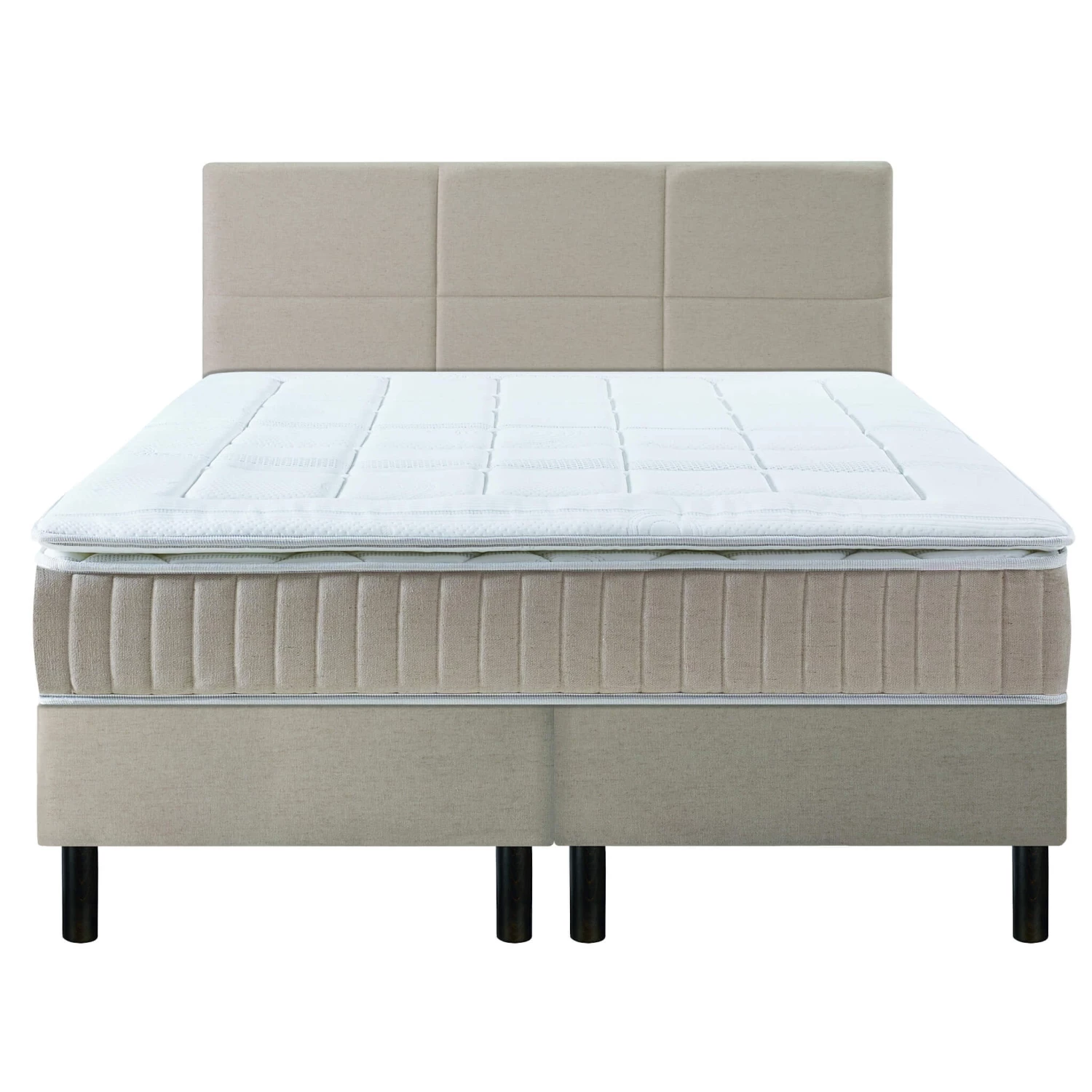 Ensemble Boxspring Surmatelas + Matelas + Sommier + Tête De Lit + Pieds Chenillé Lin Epeda ENCHANTEUR 8 Ensemble Boxspring Surmatelas + Matelas + Sommier + Tête De Lit + Pieds Chenillé Lin Epeda ENCHANTEUR – Image 6