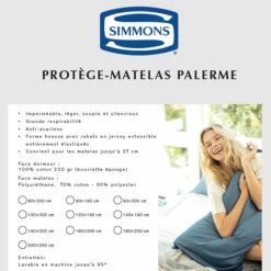 Protège Matelas Simmons Palerme Imperméable 11 Protège Matelas Simmons Palerme Imperméable -Doublures De Lit Soldes 2024 encart prot ge matelas palerme 1
