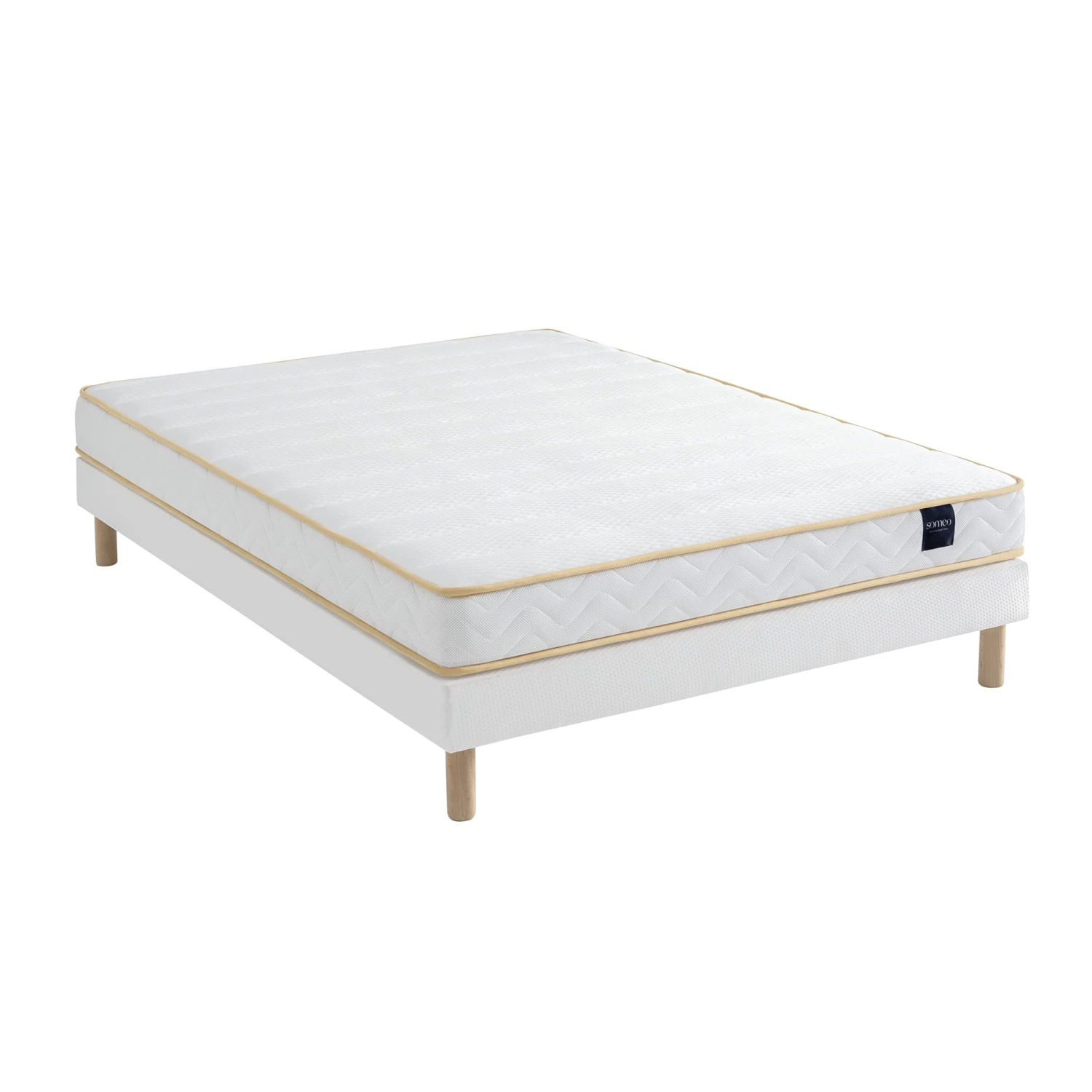 Ensemble Matelas Mousse, Sommier Lune Et Pieds Aurore 300 - SOMEO 3 Ensemble Matelas Mousse, Sommier Lune Et Pieds Aurore 300 - SOMEO