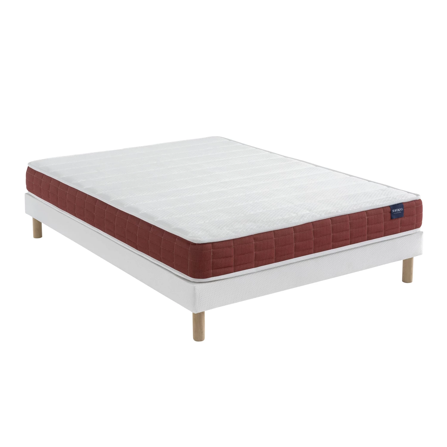 Ensemble Matelas Couchage Latex, Sommier Lune Et Pieds Crépuscule 400 - SOMEO 3 Ensemble Matelas Couchage Latex, Sommier Lune Et Pieds Crépuscule 400 - SOMEO