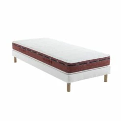 Ensemble Matelas 100% Latex, Sommier Lune Et Pieds Crépuscule 500 - SOMEO -Doublures De Lit Soldes 2024 ens crepuscule 500 niagara 90x 3 4 fond blanc
